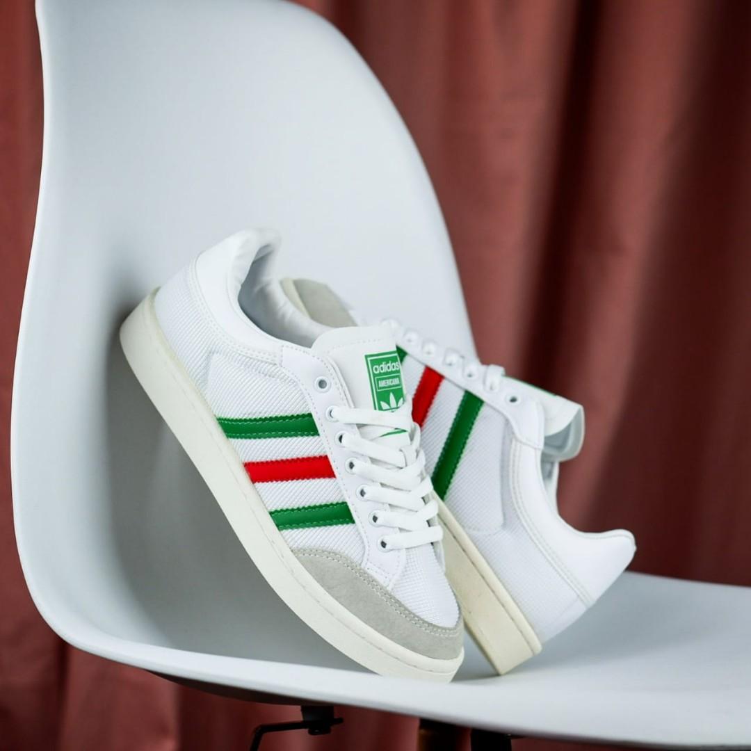 SEPATU ADIDAS AMERICANA WHITE GREEN RED ORIGINAL 100%