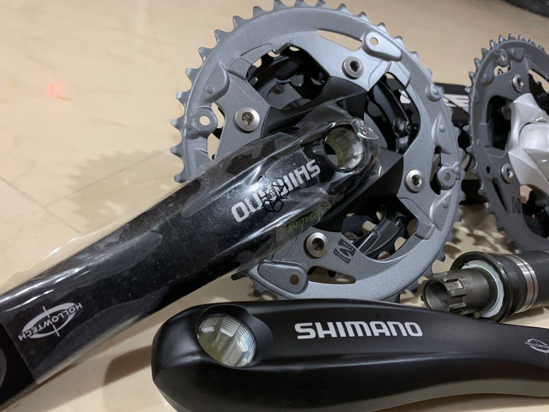 embargo Grens botsing Shimano Octalink Hollowtech Crankset - FC M522, Sports Equipment, Bicycles  & Parts, Parts & Accessories on Carousell