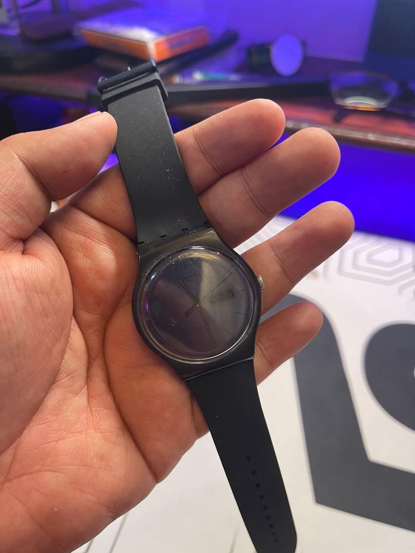 Swatch black rebel best sale watch
