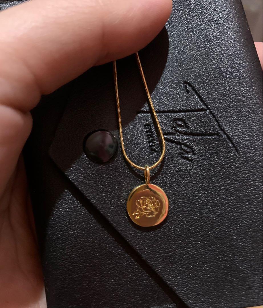TALA BY KYLA NECKLACES (Category: Necklaces) located in Paranaque City. Submitted by joyosorio_t10 (Listing ID 1099287630, Image 3). Description: ‼️ BRAND NEW ‼️ - get both for only 600 pesos - color: gold - chain size: 45cm - with free tala by kyla keychain SINGLE PRICE: - belle tiara necklace: 400 pesos - peony (september birth flower) necklace: 350 pesos - PM for more info. 😉.