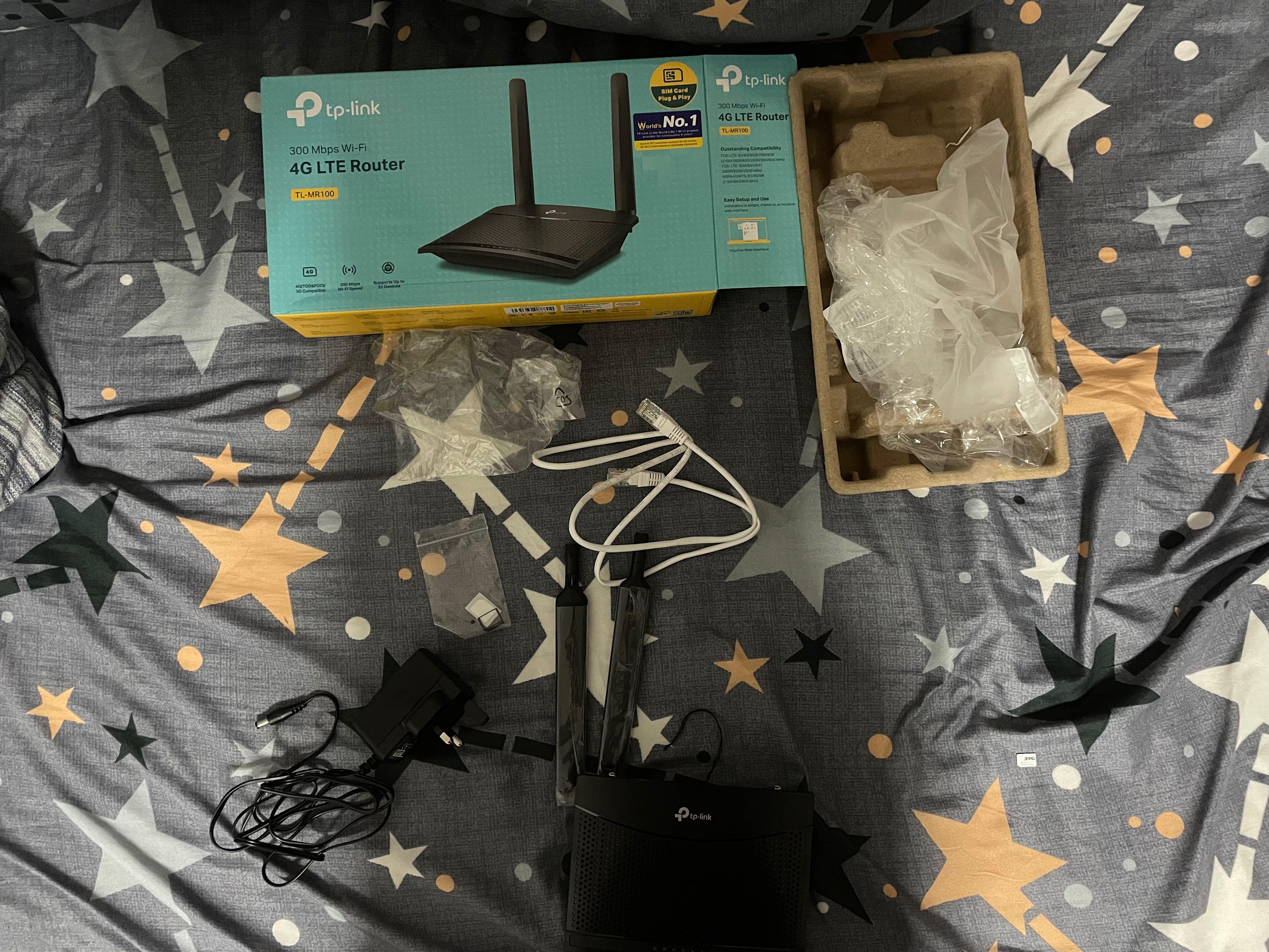 Tp Link Mr 100 4g Lte Router Computers Tech Parts Accessories Networking On Carousell