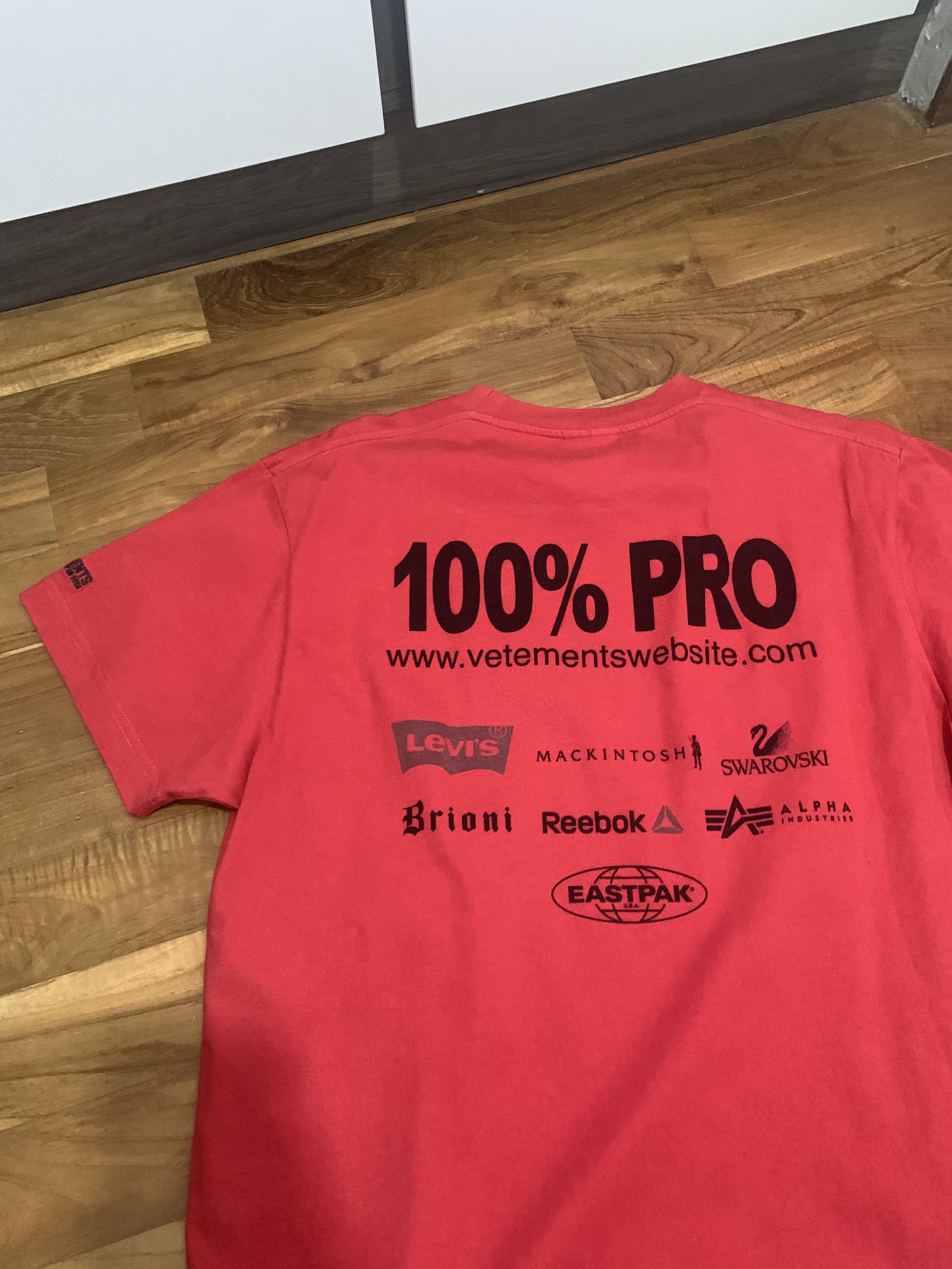 Vetements 100 top pro t shirt