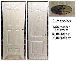 White wooden panel door