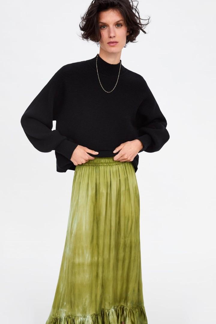 Zara Ruffled Tie Dye Skirt Fesyen Wanita Pakaian Wanita Bawahan