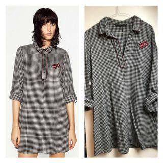 Zara Tartan Midi Dress