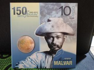 10 piso HEN. MIGUEL MALVAR 150TH BIRTH ANNIVERSARY COMMEMORATIVE COINS