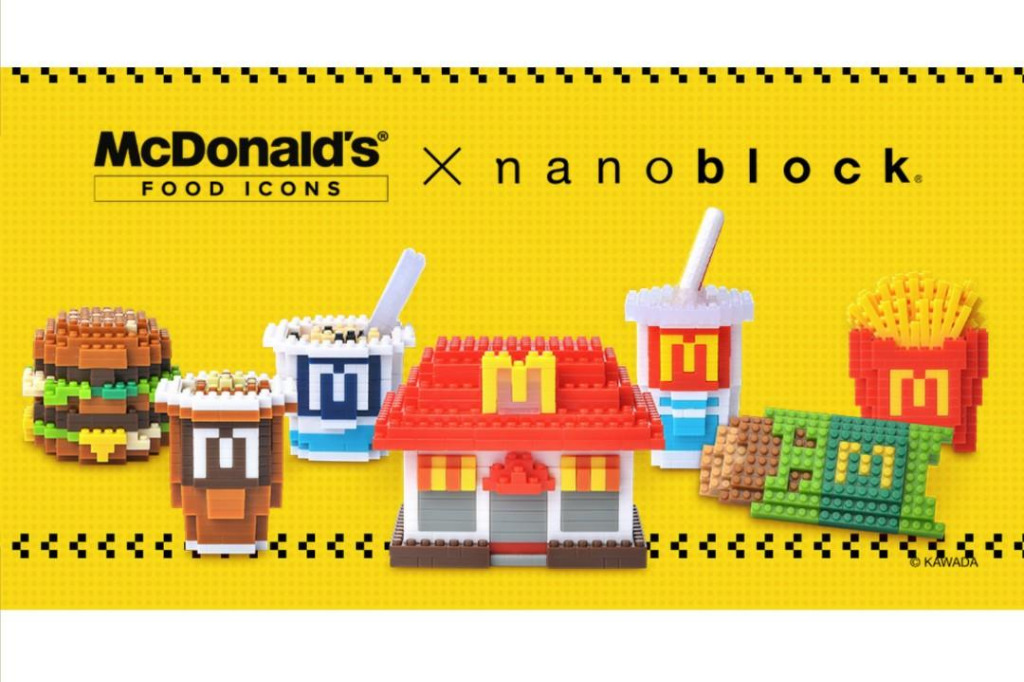 [絕版] [全新未拆膠袋] McDonald's X nanoblock 全一套七件 food icon 麥當勞 食物 積木 2015年 ...