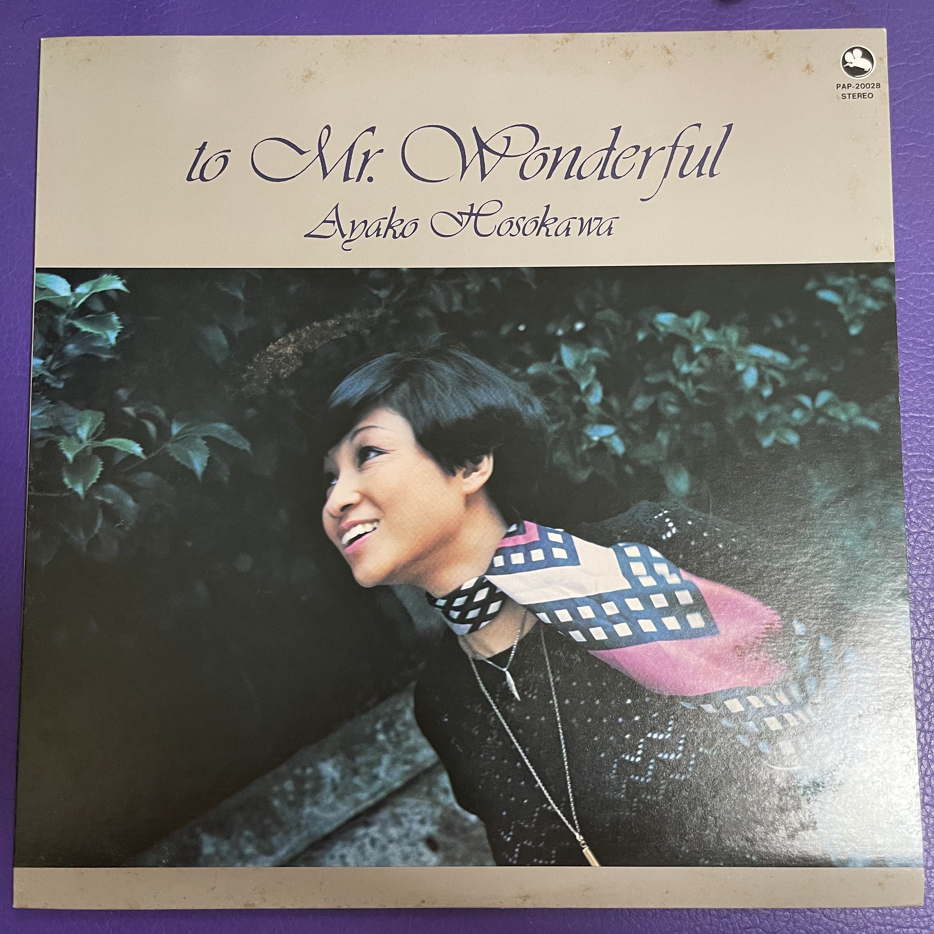 黑膠唱片LP 三盲鼠AYAKO HOSOKAWA 細川綾子MR. WONDERFUL 齊件有歌詞日