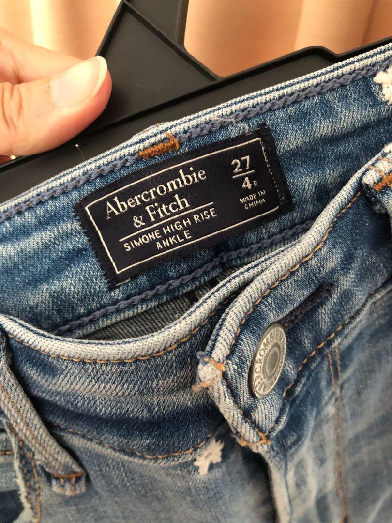 Abercrombie Fitch embroidered jeans
