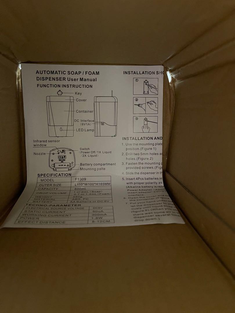 Alcohol soap automatic dispenser (Category: Medical Supplies & Tools) located in Muntinlupa City. Submitted by 09leah77 (Listing ID 1099307789, Image 2). Description: Bnew 700ml .