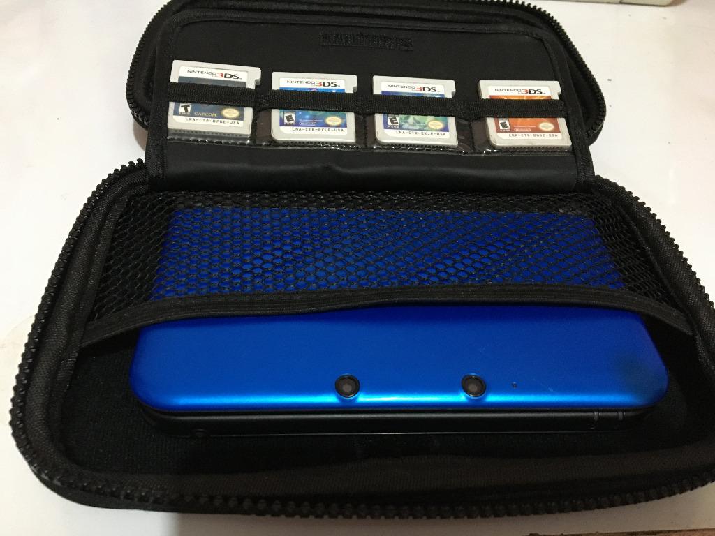 Black and Blue Nintendo 3DS XL set (HARD CASE, GAMES, CONSOLE ...