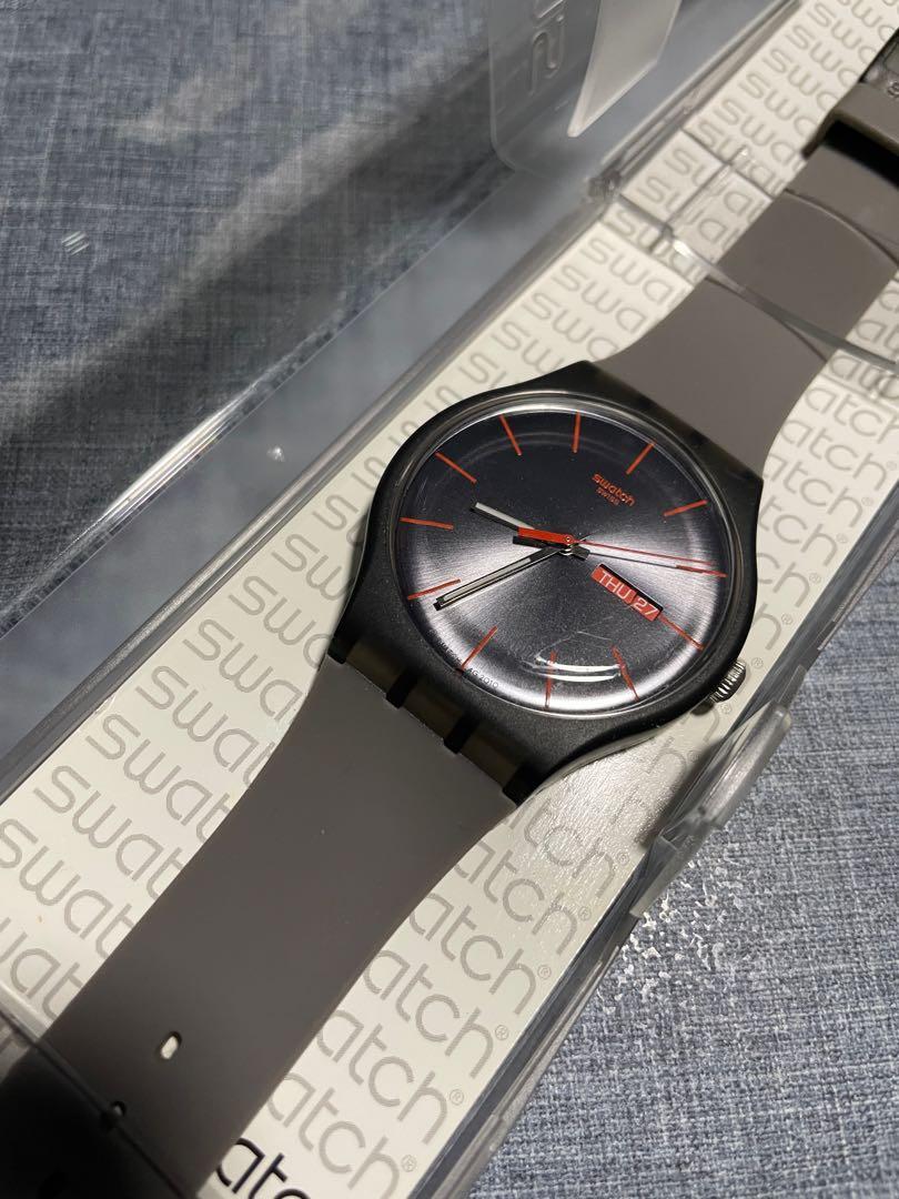 swatch black red