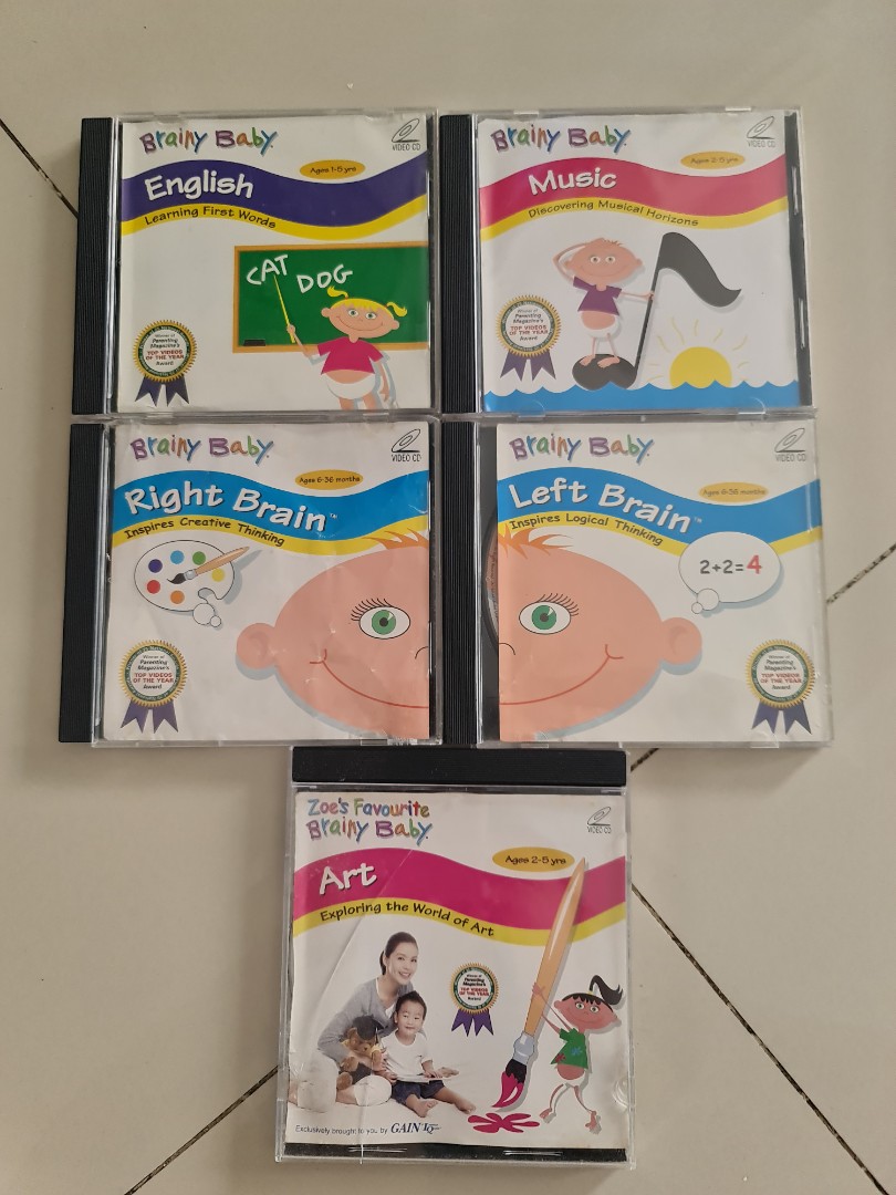 Brainy Baby Vcd English Music Right Brain Left Brain Art Babies Kids Infant Playtime On Carousell