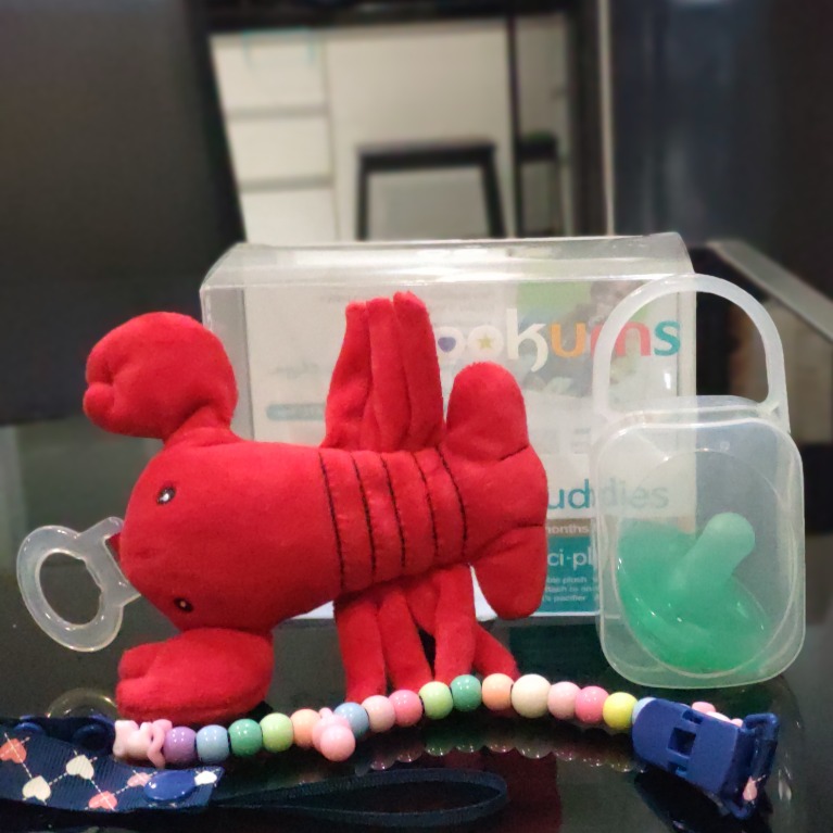 Bundle 4pcs Nookums Pacifier Plushies Buddies Lexie Lobster