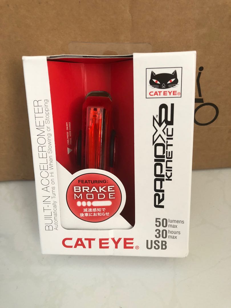 Feu Arrière LED Vélo CATEYE RAPID X2 KINETIC – TL-LD710K – Neuf – Japon