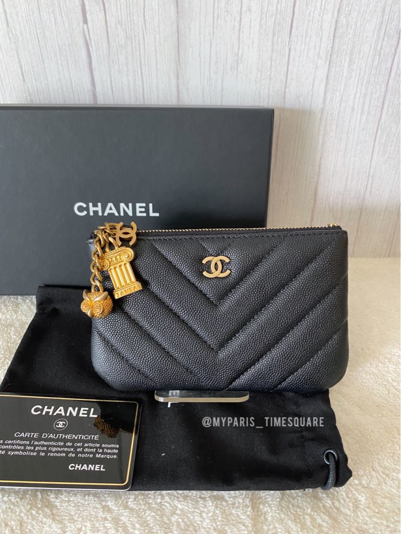 Chanel Chevron O Case with Ancient Greek Charm
