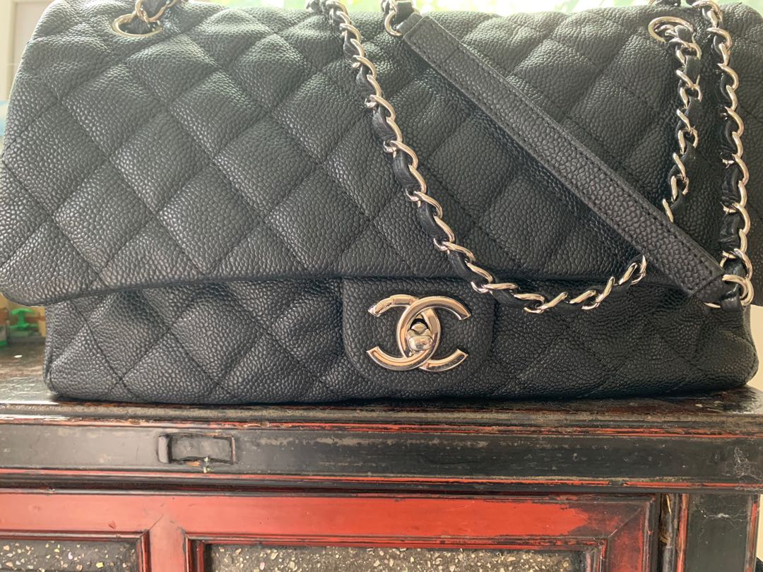 Chanel Jumbo Caviar Easy Flap - Marmalade