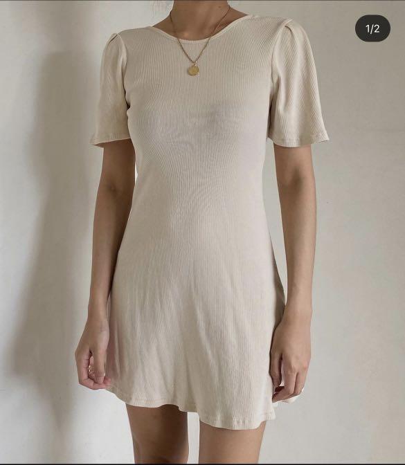 cute cream colored dress, Women's 