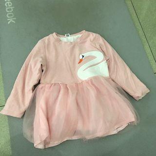 Dress Angsa Pink Anak 2 Tahun