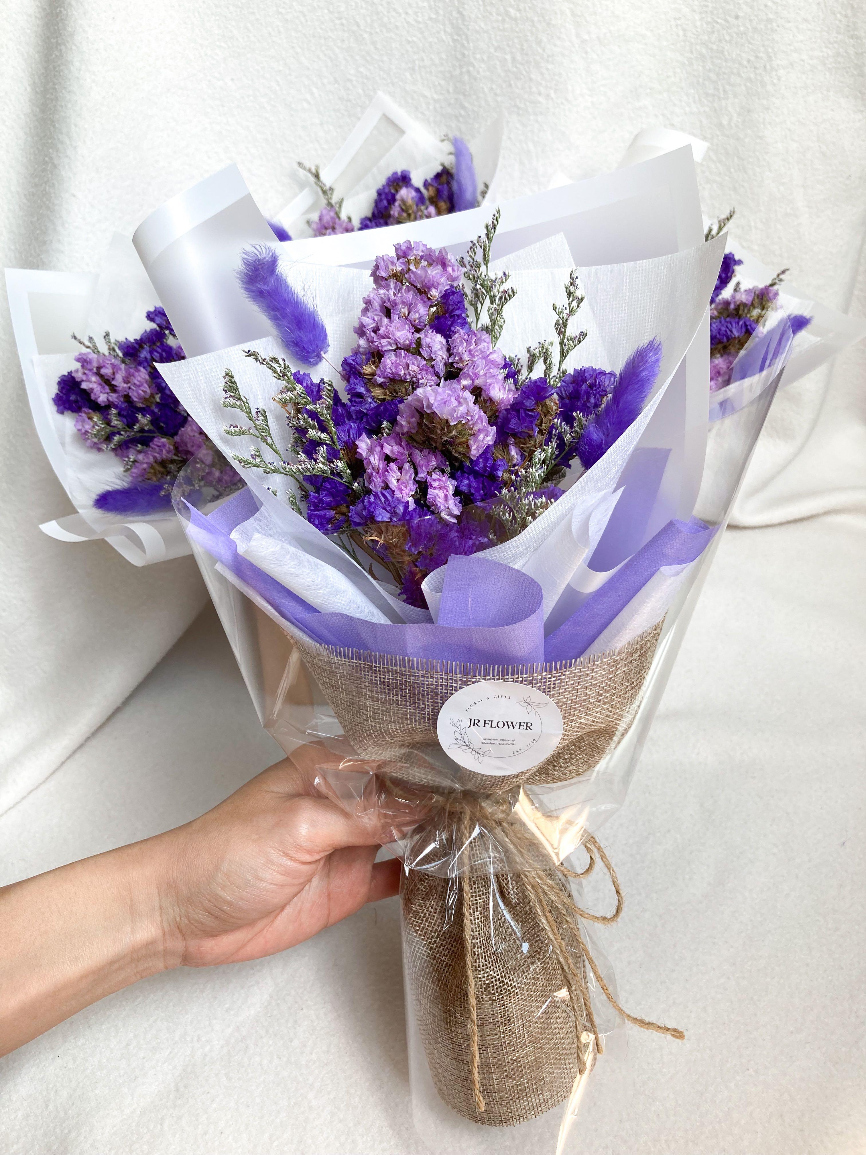 Last Available Item Dried Flowers Purple Forget Me Not Flower Bouquet Hobbies Toys Stationery Craft Flowers Bouquets On Carousell