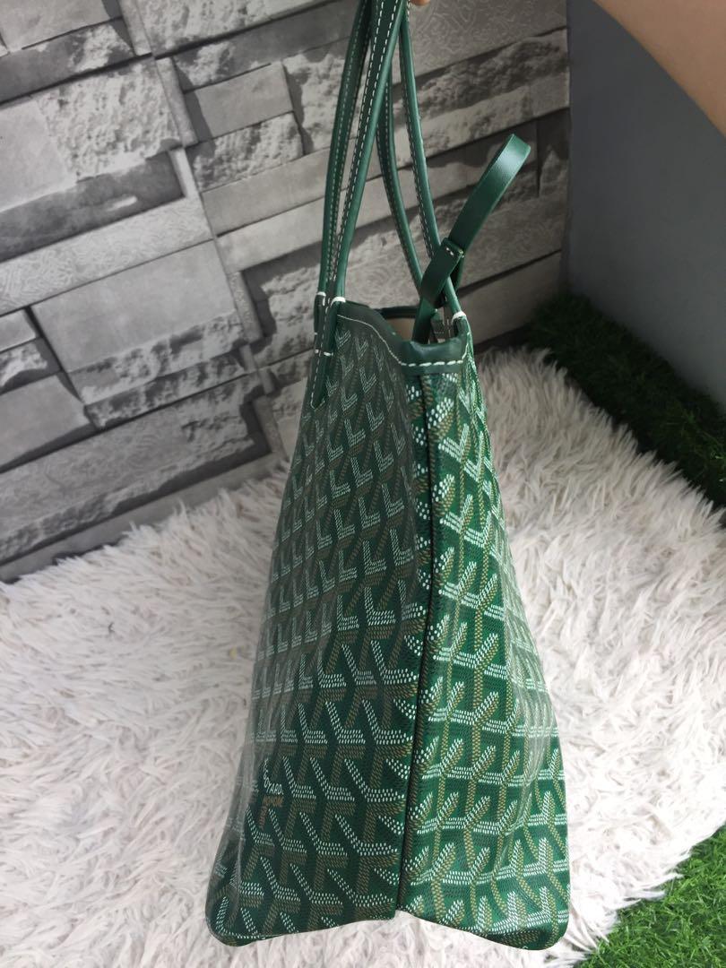 Goyard Cabas Villette MM Green Tote Bag, Luxury, Bags & Wallets on Carousell