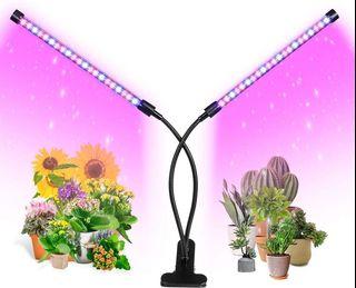 Grow light uv ray for plants 2 head usb