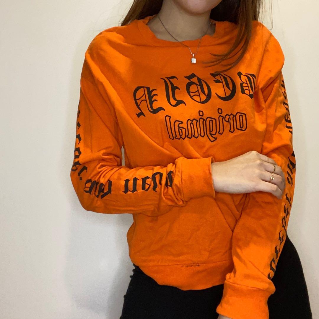 Orange 2025 sweatshirt h&m