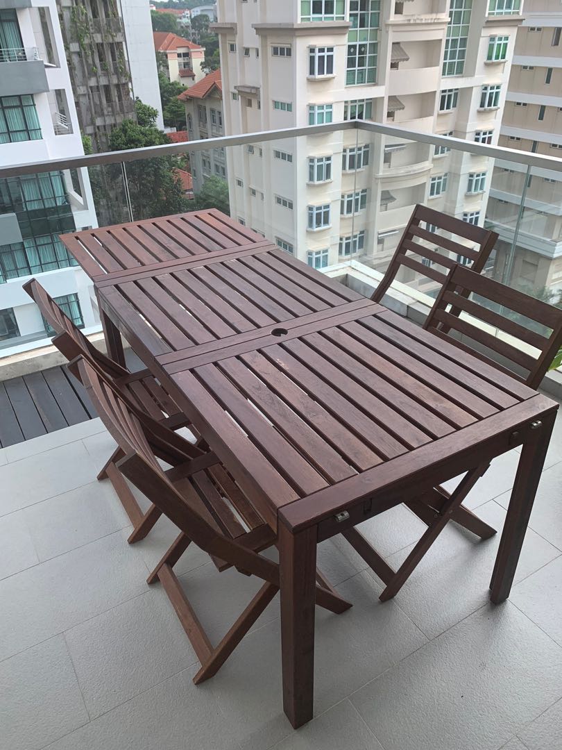 Ikea Applaro extendable outdoor table, Furniture & Home Living, Outdoor