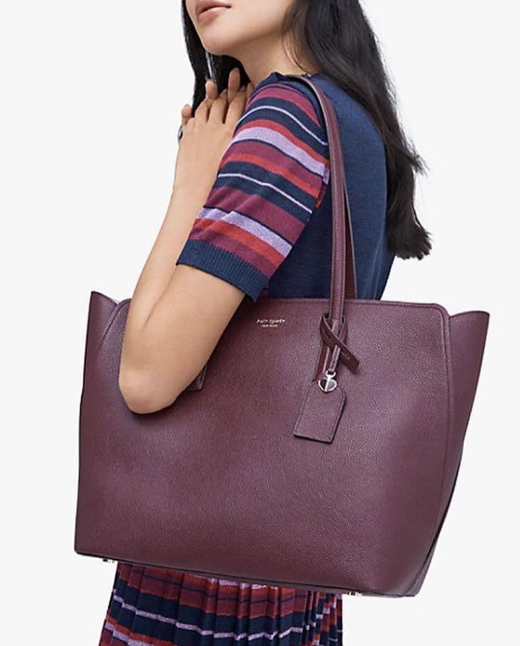 Kate Spade Margaux Large Tote in Deep Cherry