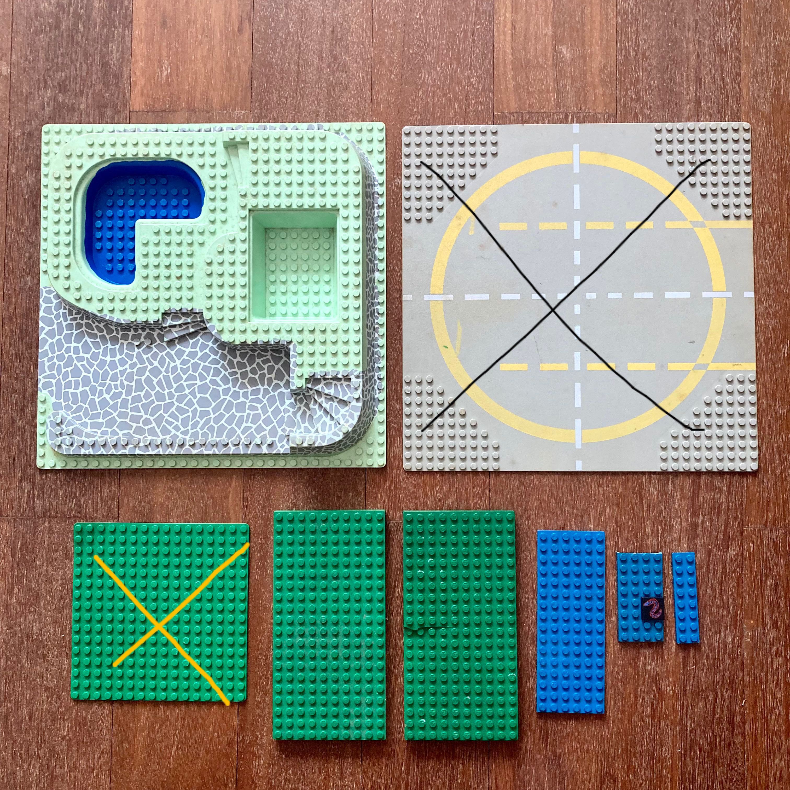Vintage lego store base plates