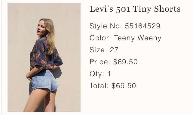 Levi's 501 tiny shorts Clearance