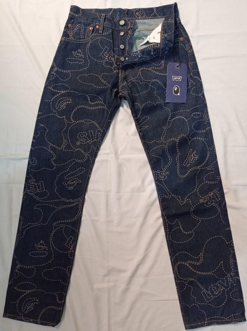 Levis X A BATHING APE bape, Fesyen Pria 