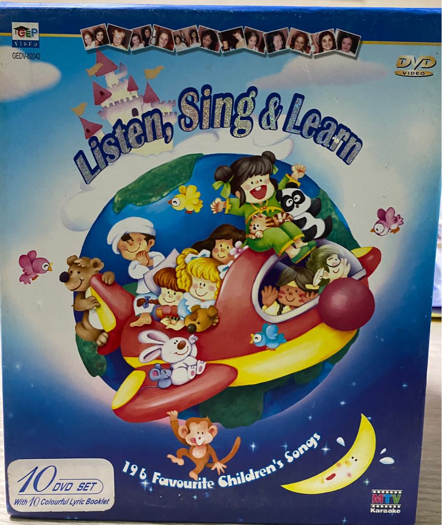 Listen, Sing & Learn 10 DVD Set, 興趣及遊戲, 書本& 文具, 小朋友書