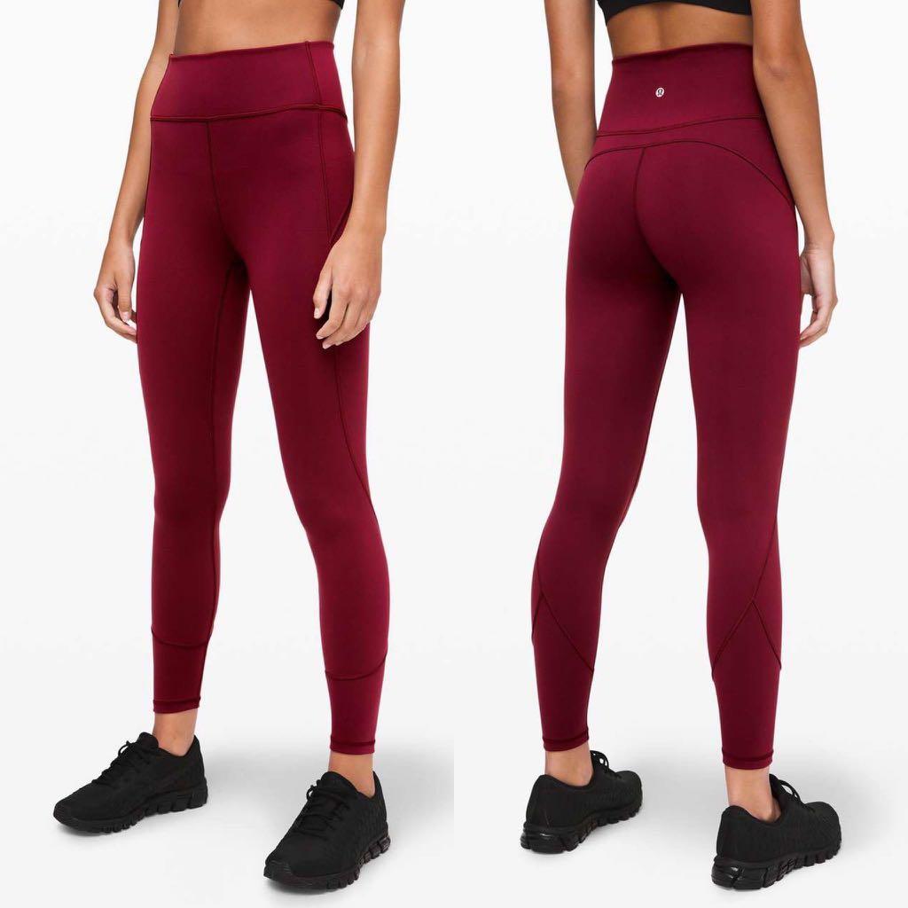 Lululemon In Movement High Rise Tight Everlux 25” - Deep Rouge
