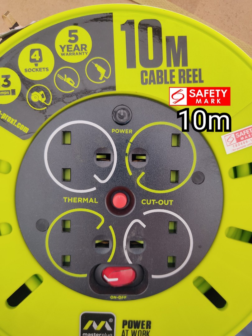 Masterplug Extension/ Cable reel /Cable roller 10m CMU10134SL Singapore