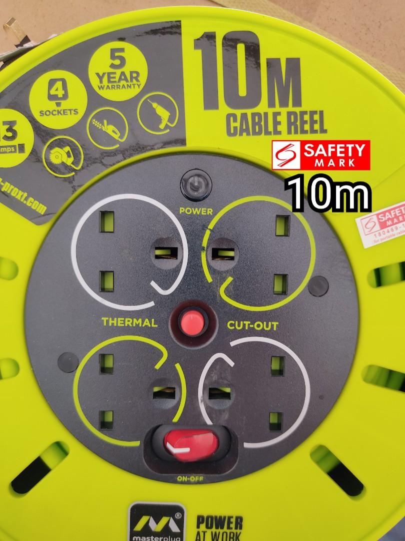 Masterplug Extension/ Cable reel /Cable roller 10m CMU10134SL Singapore