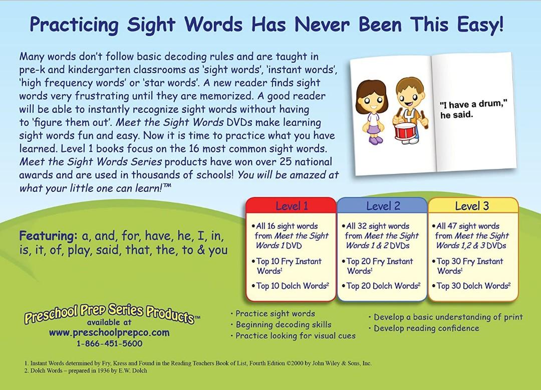 Meet the Sight Words - Level 1 - Easy Reader Books (boxed set of 12 ...