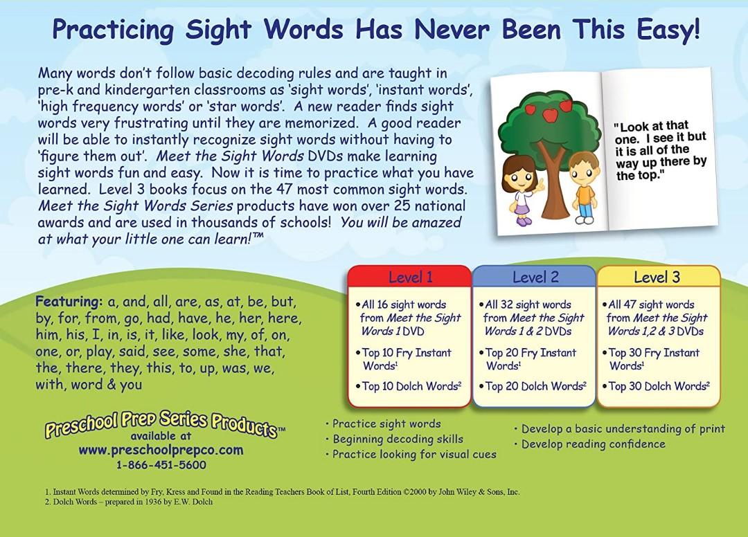 Meet the Sight Words - Level 3 - Easy Reader Books (boxed set of 12 ...