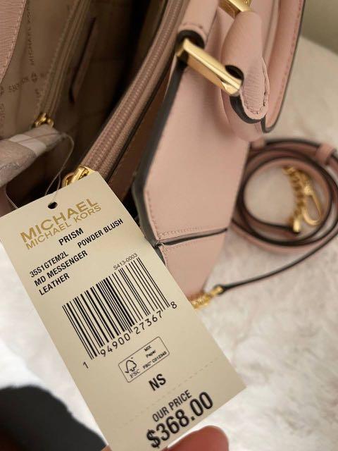 Michael kors prism large leather satchel brown mk signature