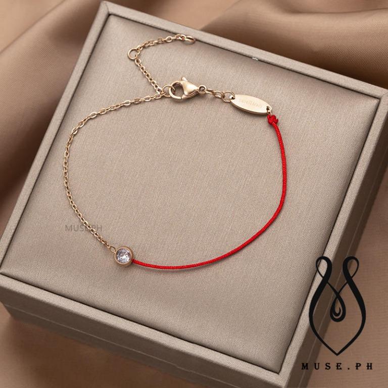 MUSE.PH LUCKY DIAMOND REDLINE BRACELET ANKLET Women s Fashion Jewelry Organizers Necklaces on Carousell