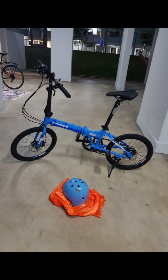 Near new Trinx folding bike with lots of freebie for sale, Sports