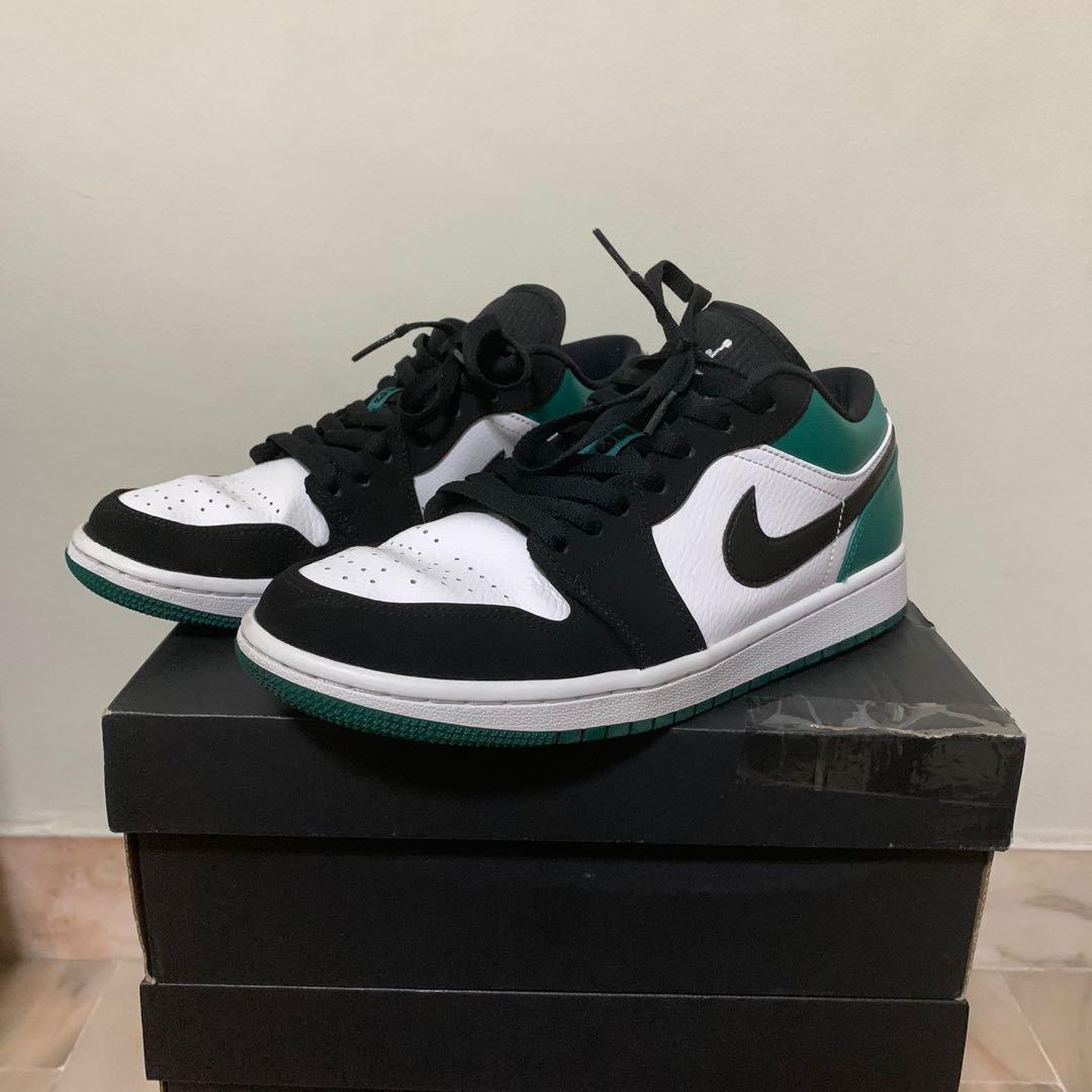 Nike Air Jordan 1 Low Mystic Green Men S Fashion Footwear Sneakers On Carousell