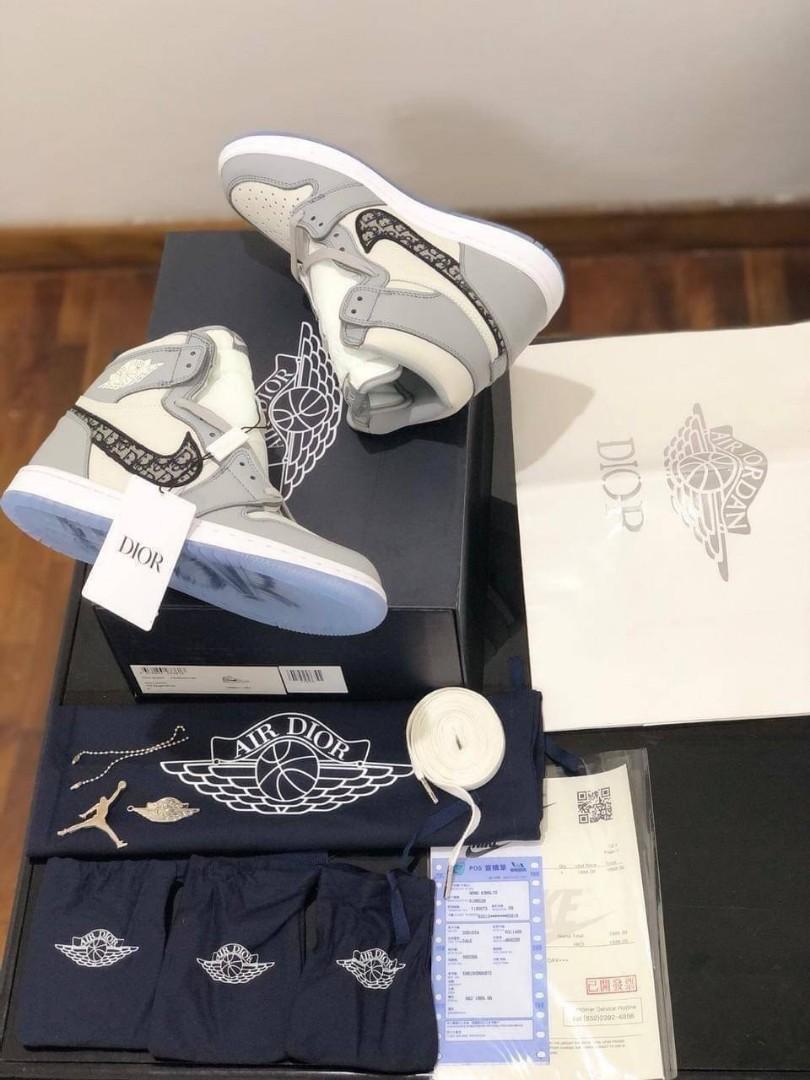 Nike jordan 1 Retro High Dior X ORIGINAL, Fesyen Pria, Sepatu , Sneakers di  Carousell