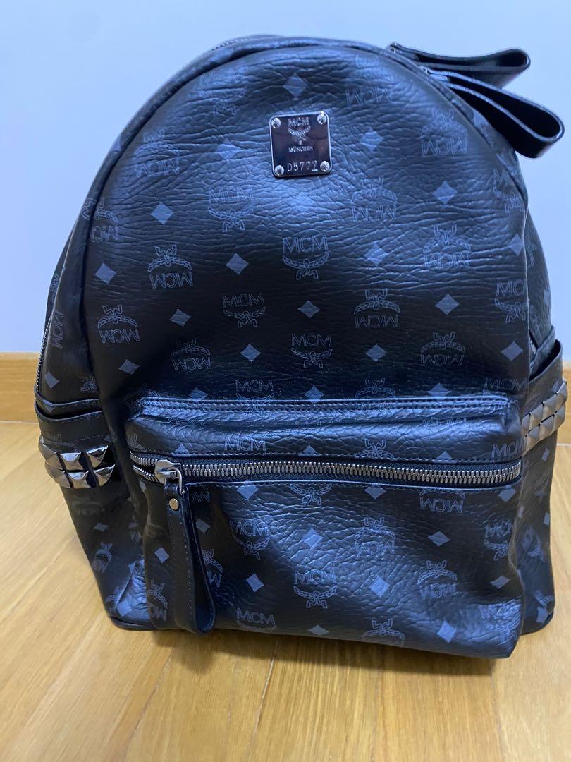 Mcm backpack clearance black and blue