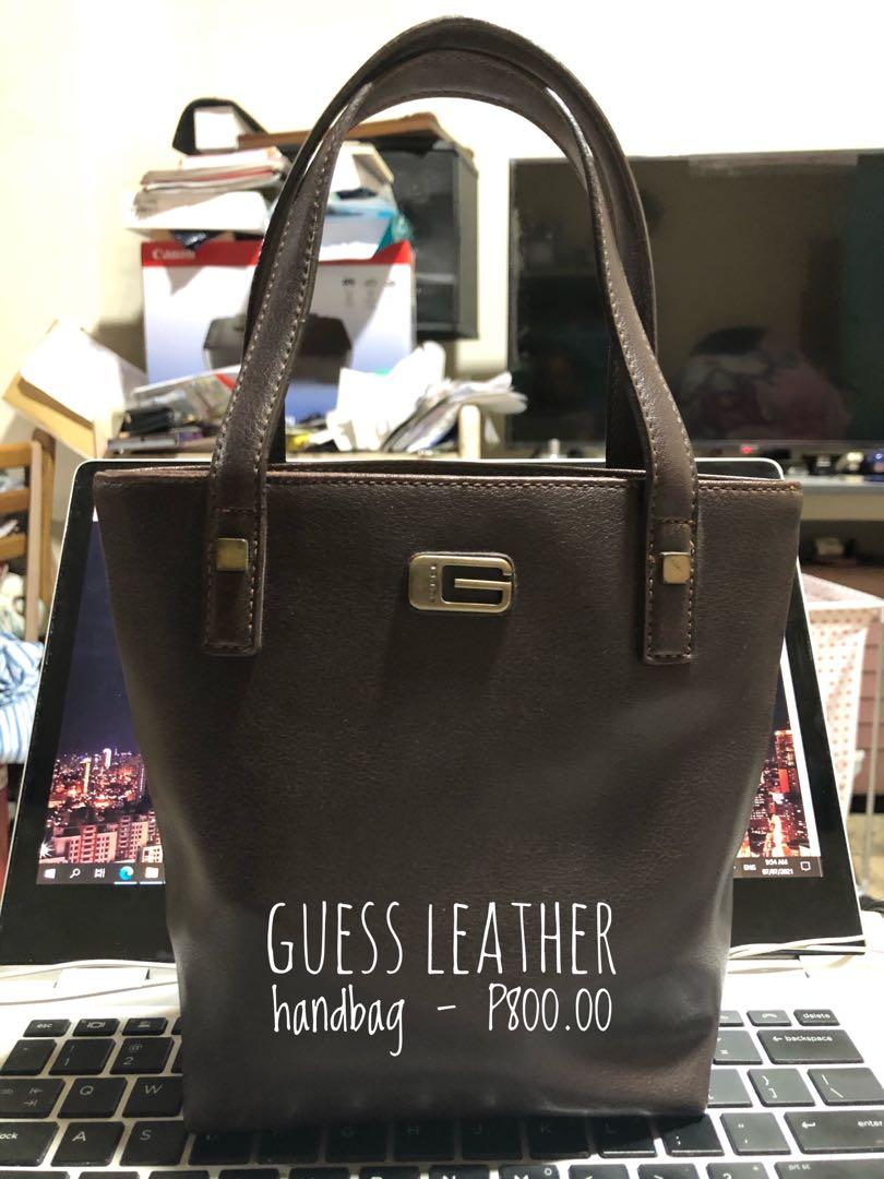 Original Guess mini bag - leather (Category: Purses & Pouches) located in Makati City. Submitted by matchmatch (Listing ID 1099311552, Image 1). Description: Original Guess mini bag leather Looks Vintage No flaws No chips on rubber linings Pristine condition looks like almost new Seldom used but well taken care of LAST PRICE - no haggling Shipping cost c/o buyer.