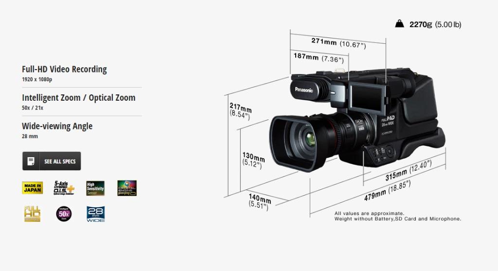 panasonic mdh2 second hand