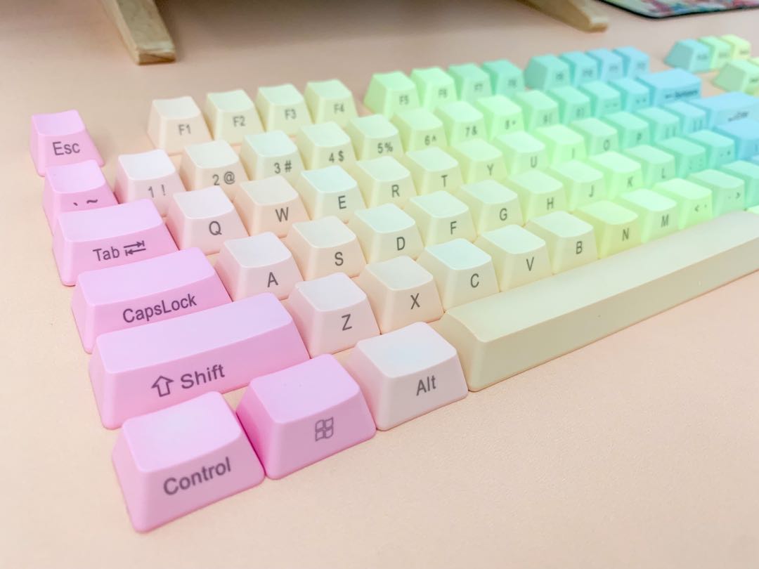 Pastel Rainbow Keycaps, Computers & Tech, Parts & Accessories, Computer