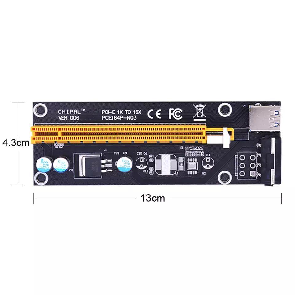 PCIE GPU Riser Card Extender [for GPU Mining] (Category: Cables & Adaptors) located in Singapore. Submitted by tggeek (Listing ID 1099306963, Image 2). Description: 4 for $30 ——— FAQ ——— - Self collection only (Sengkang) - Fixed price - No trades/exchange/returns. *Please verify items during meetup. *Updated as of 08072021.