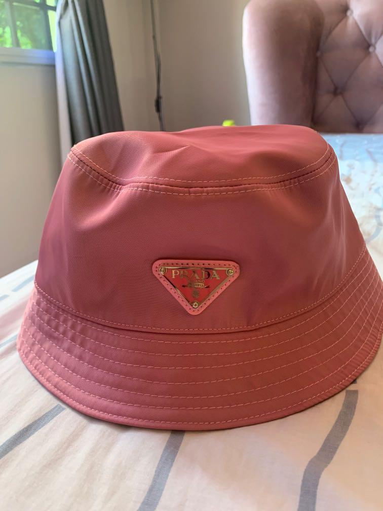 Prada bucket hat shop pink