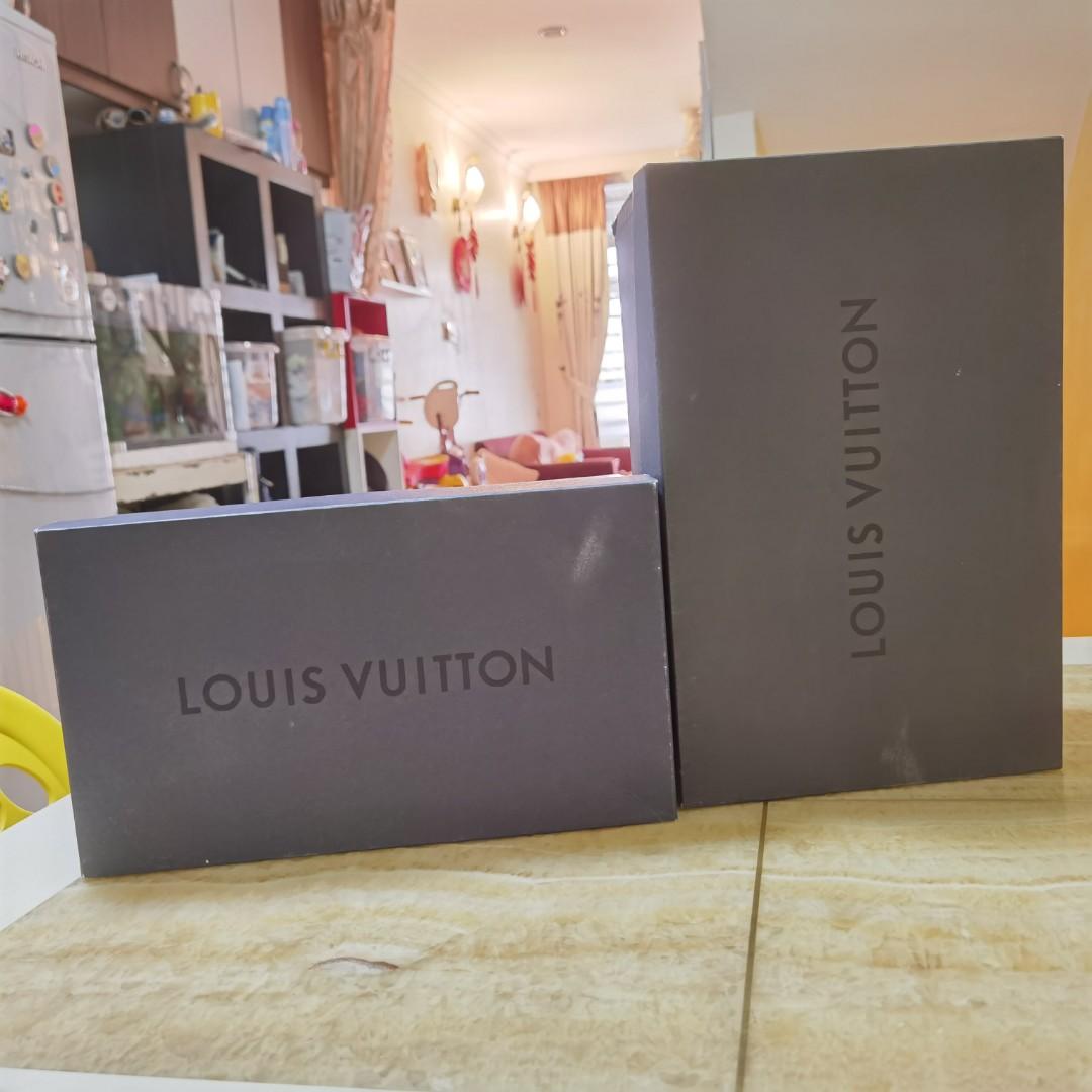 Preloved authentic Louis vuitton Lv black shoe box, Luxury